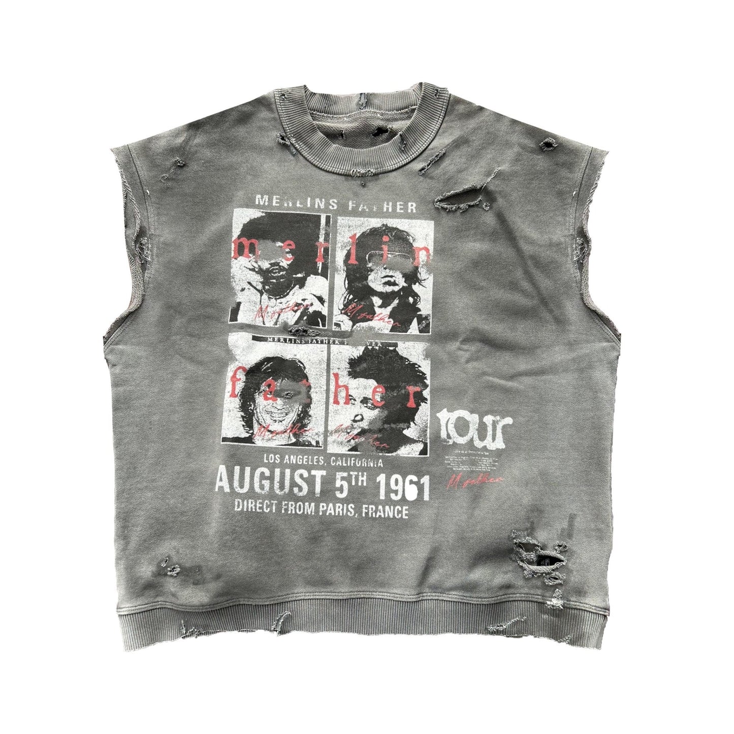 Merlin's Paris Tour Sleeveless Tee - Loam