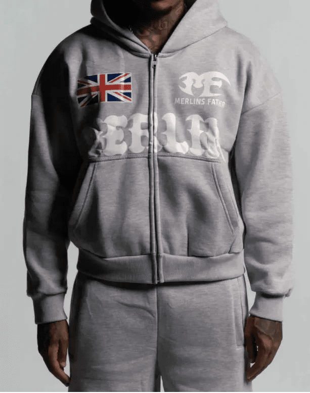 Uk Merlin Hoodie Grey - Merlinfather