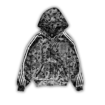 "CEMENT" LEOPARD HOODIE