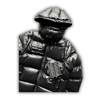 SHINY BLACK 3 IN 1 PUFFER