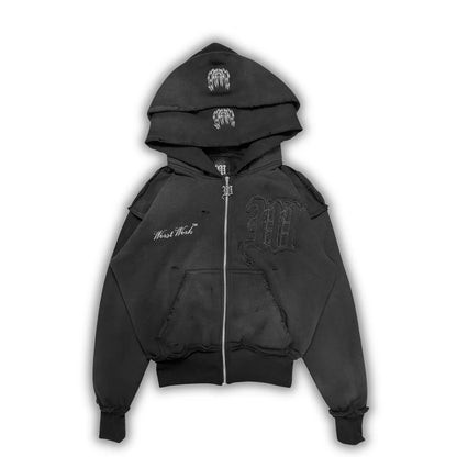"ASPHALT" CRYSTALIZED HOODIE