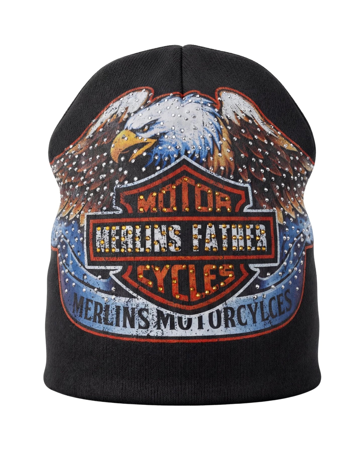 Hand Set Diamond Eagle Beanie - Merlinfather