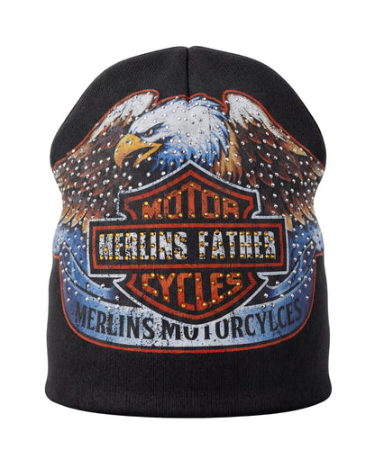Hand Set Diamond Eagle Beanie - Merlinfather