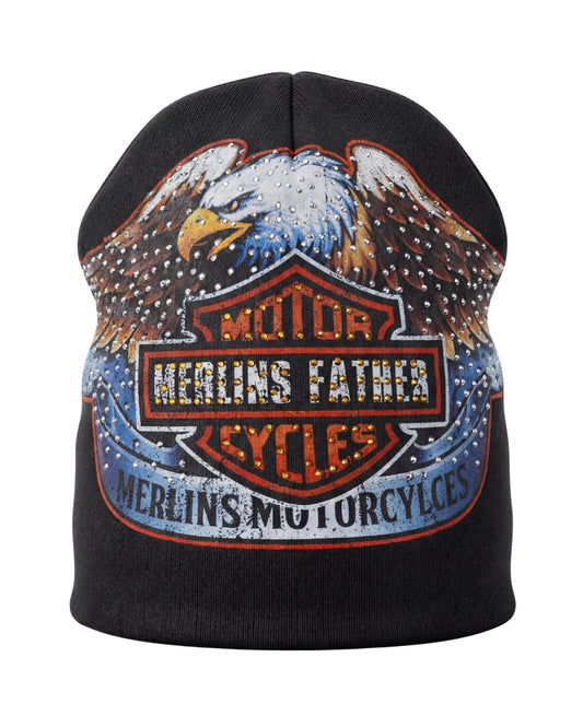 Hand Set Diamond Eagle Beanie - Merlinfather