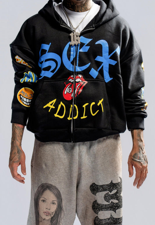 Loaded Addiction Hoodie Black - Merlinfather