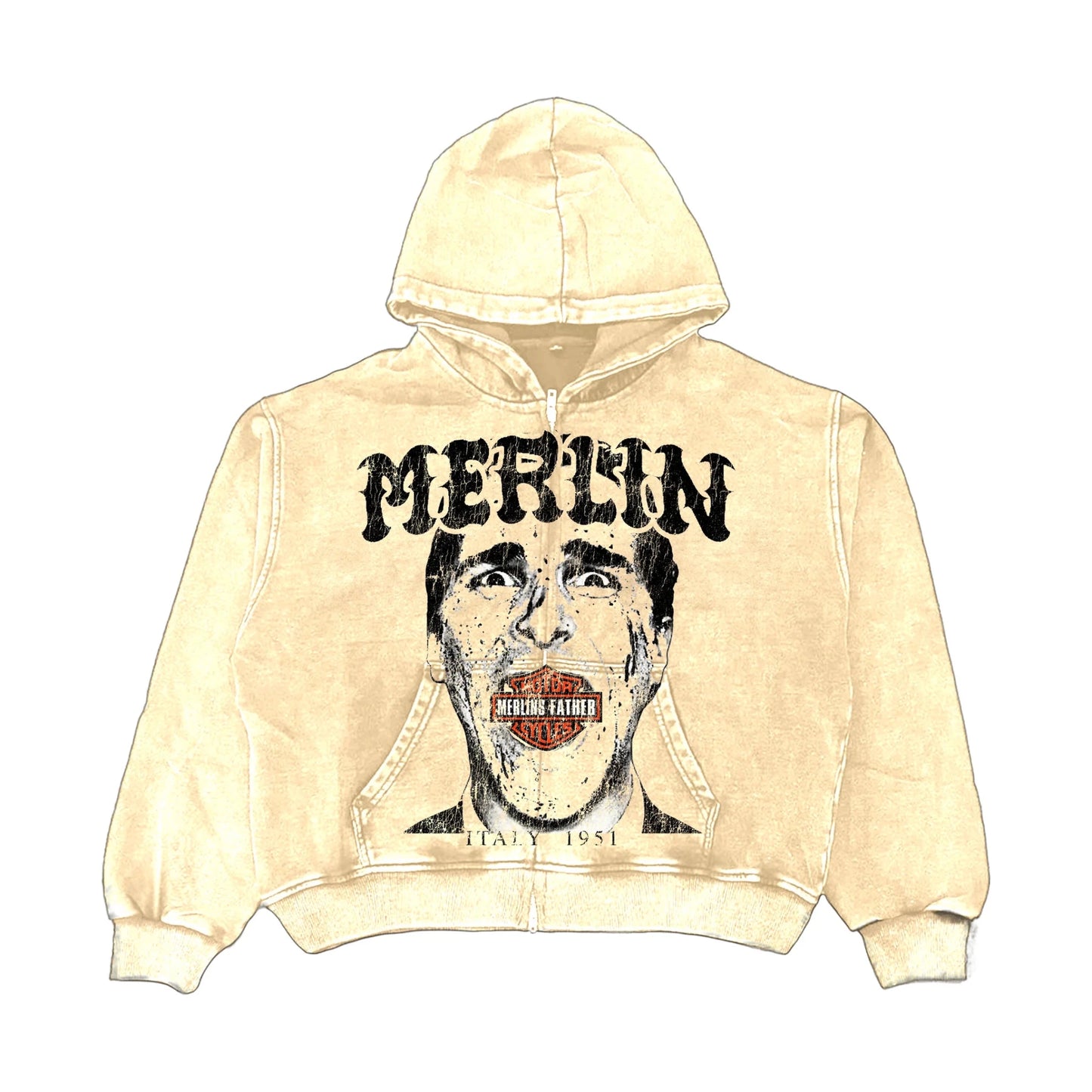Merlin MOTO Mouth Hoodie Cream - Loam