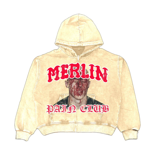Merlin Pain Club Hoodie Cream - Loam