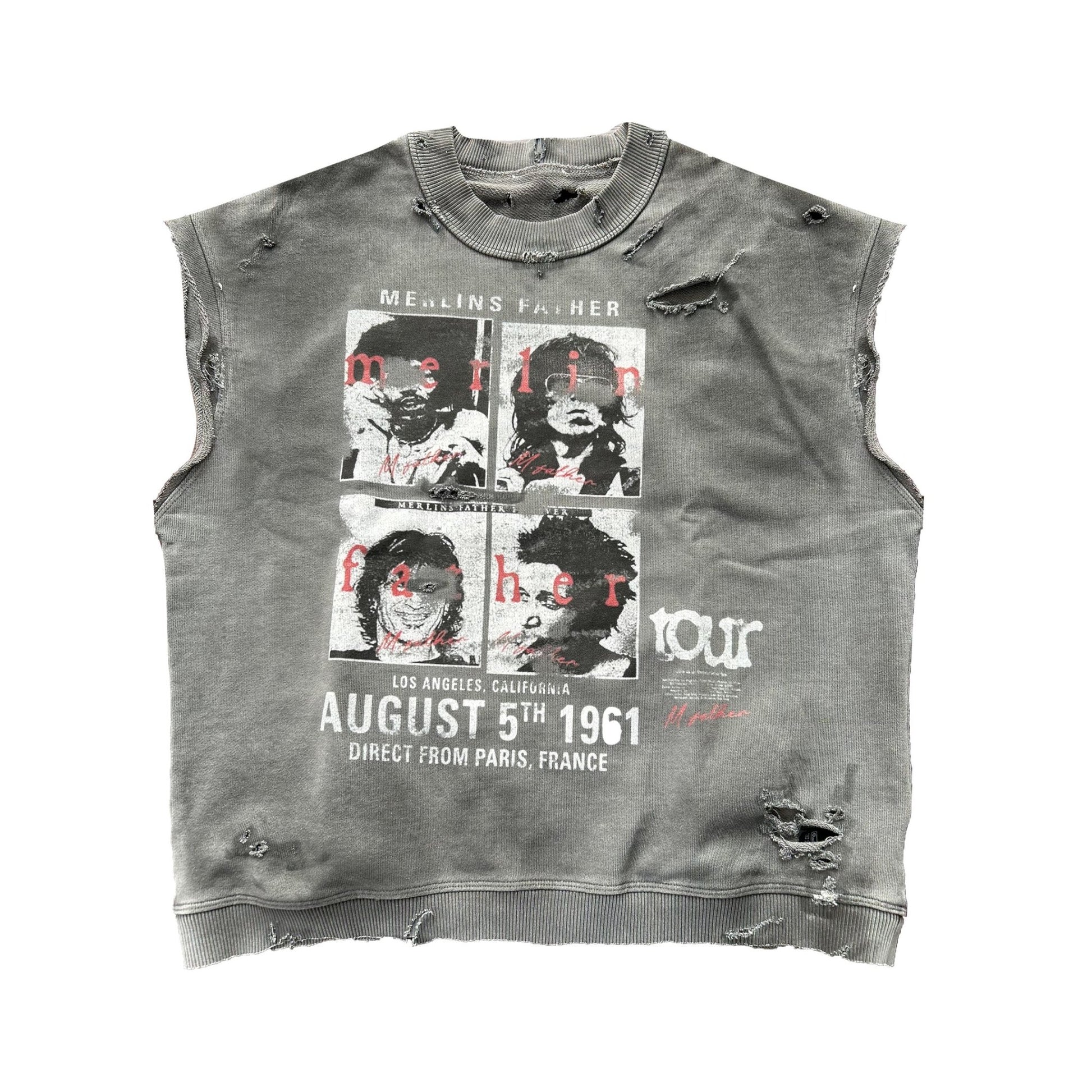 Merlin's Paris Tour Sleeveless Tee - Loam