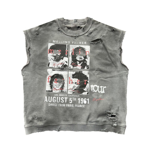 Merlin's Paris Tour Sleeveless Tee - Loam