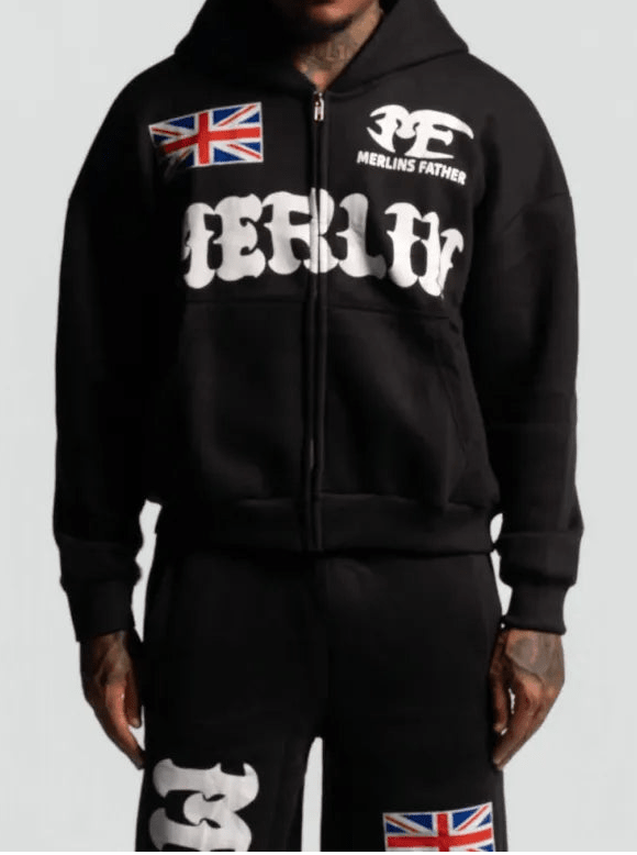 Uk Merlin Hoodie Black - Merlinfather