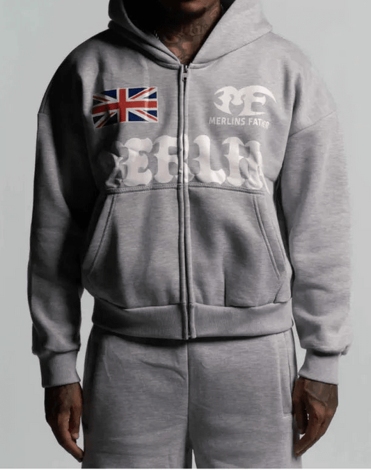 Uk Merlin Hoodie Grey - Merlinfather